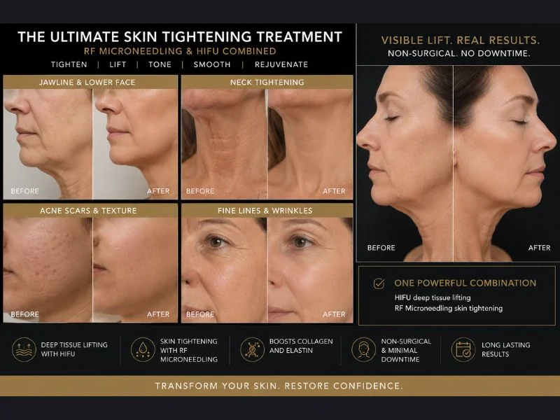 Results of combined treatment for the ultimate skin tightening treatment Ayr