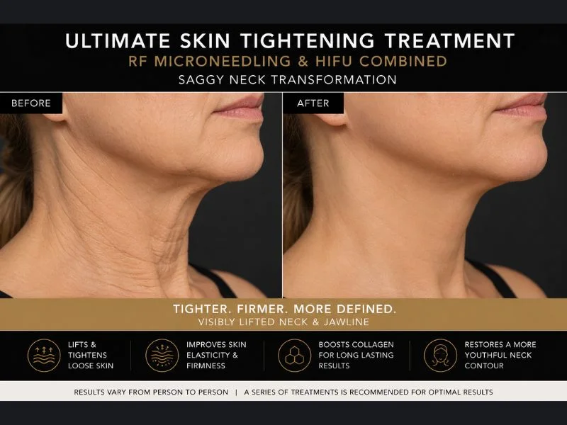 before and after Ultimate skin tightening treatment Ayr